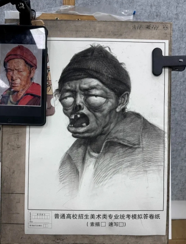 参加美术考试，儿子画成了这样！还问我会不会加分？