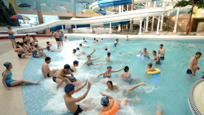 朝鲜平壤的水上乐园 展示朝鲜现代化建设成果的重要窗口