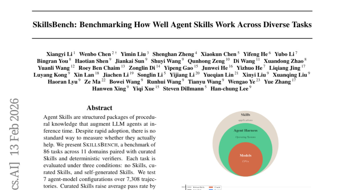 SkillsBench：斯坦福大学等机构揭秘AI代理"技能包"的真实威力