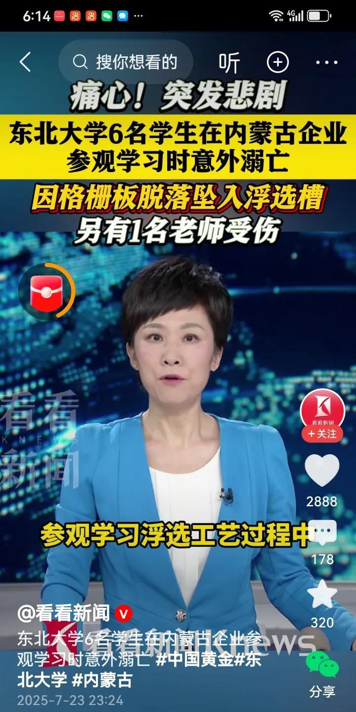 6个年轻的生命走的如此惨烈，怎么不让人心疼，学生去企业参观学习发生安全事故，因格