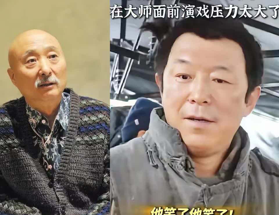 大家发现没，

明明自己也是大牌导演的黄渤，

居然在后台面对陈佩斯导演