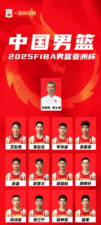 据中国篮球之队 消息，根据亚洲杯整体备战需要，中国男篮教练组决定了2025FIB