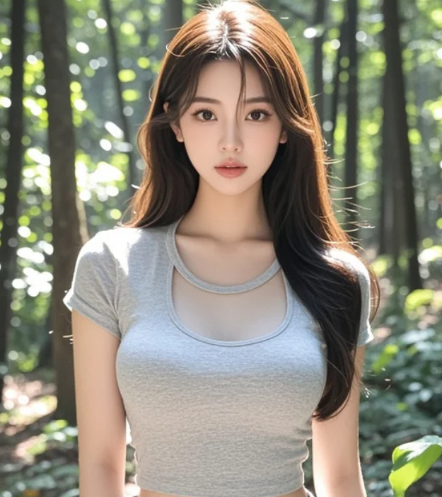 森林中的清晨露珠，不及她的清澈双眸