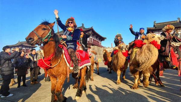 盛唐礼赞！定鼎门重现千年盛景，西域驼队盛装赴约