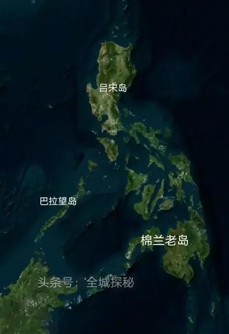 菲律宾地图。菲律宾因为被西班牙殖民时间很长，国民大部分信仰天主教，这在普遍信仰佛