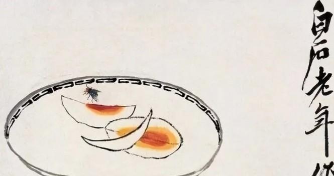 1953年，一男子花了2元向齐白石求画，齐白石画了两片咸鸭蛋，他厚着脸皮请齐白石