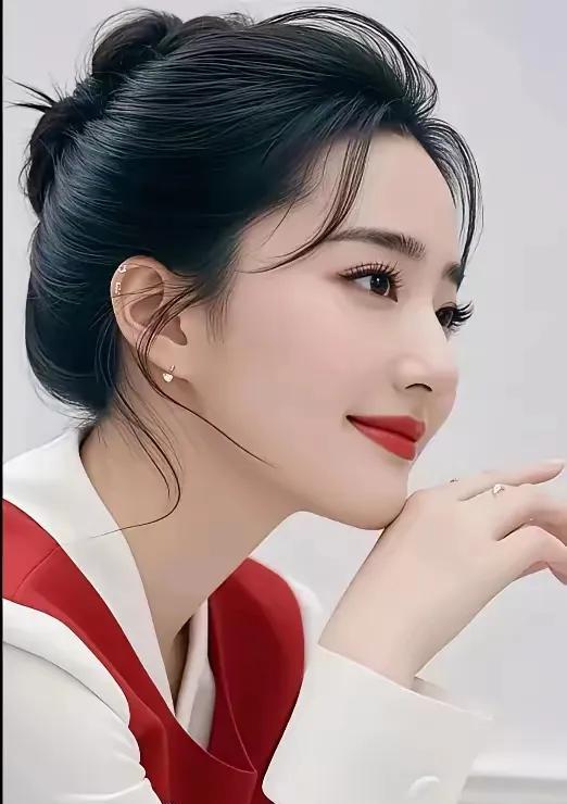 娇柔妩媚赛贵妃，
云中红霞仙韵飞。
娥眉黛眼樱桃嘴，
……请友续句
【含情脉脉君