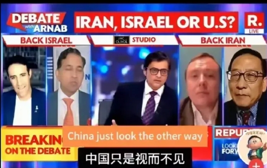 印度媒体主持人狂怼高志凯教授：你们不支持巴勒斯坦，不支持叙利亚，不支持伊朗，甚至
