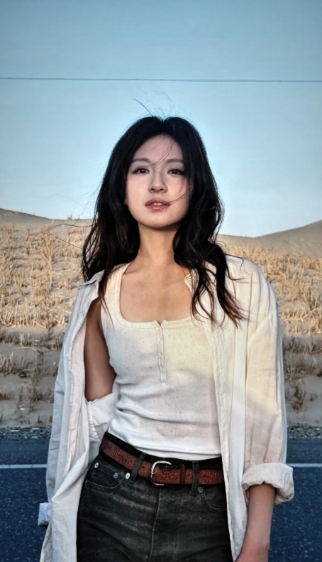 裤子裆部鼓成小山包，
​李兰迪也救不回这尴尬！


​9月初，李兰迪在新疆沙漠拍