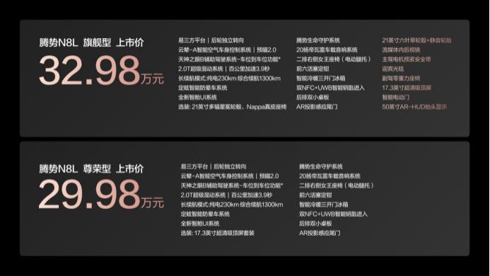 腾势N8L正式上市，29.98万元起重新定义家庭豪华出行新标杆