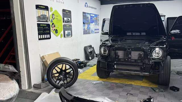 长沙G500“变身”暗夜G63，大G改装团队上门打造专属座驾
