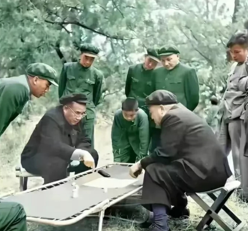 1953年，从朝鲜回国的彭德怀主持军委日常工作，住在中南海。那天，秋高气爽，朱德