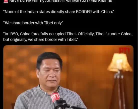 印度所谓的“阿鲁纳恰尔邦”（我国藏南地区）首席部长佩玛·坎杜最近表示：

“