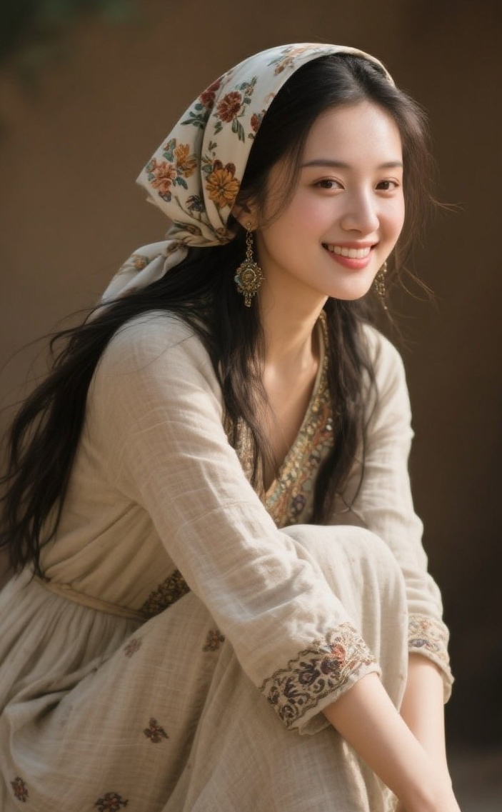 美眉布衣胜华服，天生丽质引万人瞩目