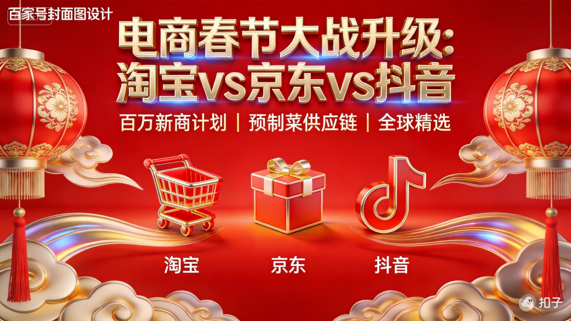 电商春节大战升级：淘宝扶新商、京东强供应链、抖音推全球精选，谁家“年货攻略”更香？