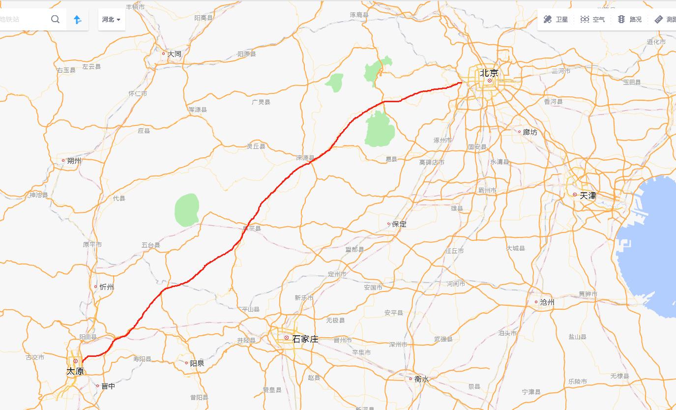 北京太原之间，为何没有直达高速？  这真是一个令人费解的问题。



两地地理位