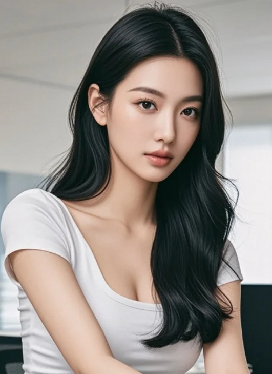 办公场域展锋芒，女生留影韵铿锵
