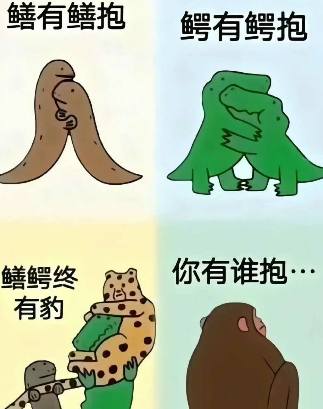 谁都有得抱