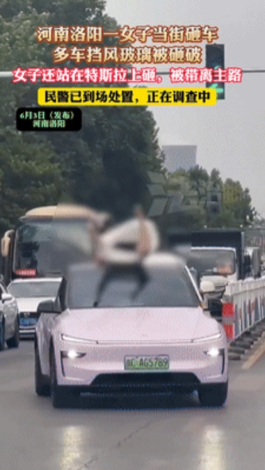 又是精神病！官方通报女子当街打砸汽车：女子有精神病史，事发时正好精神病发作，公安