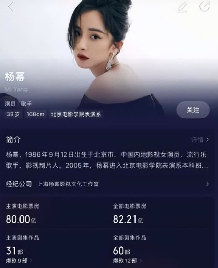 直到现在才发现
杨幂是不鸣则已、一鸣惊人
不宣传、不争抢，直接成了拥有80亿