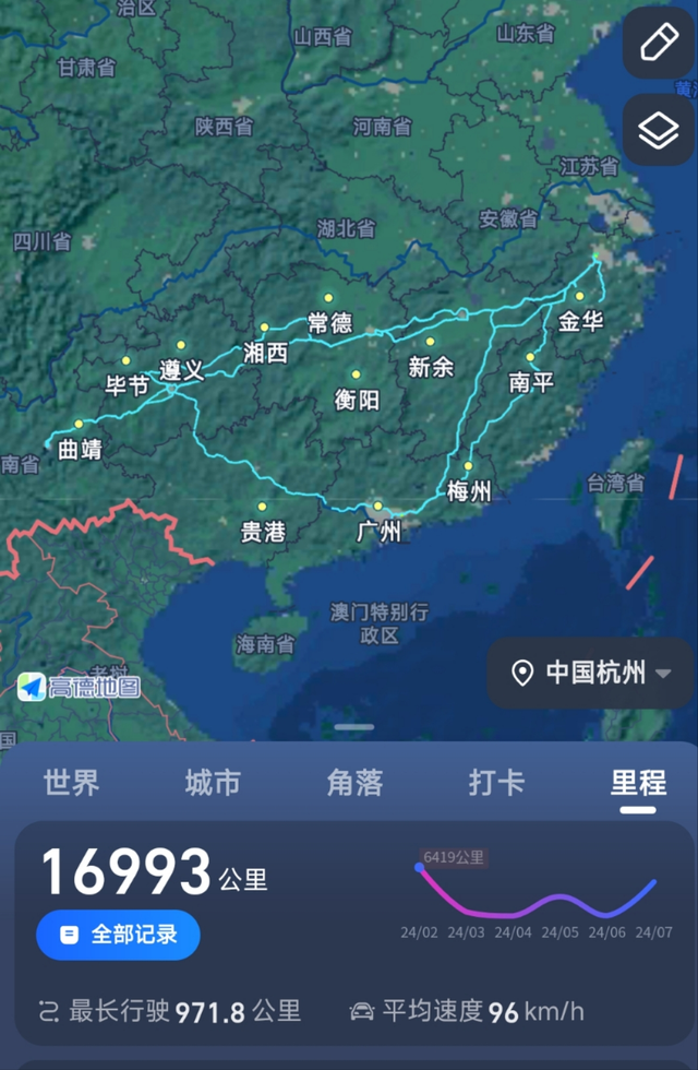 第四代帝豪2023冠军尊贵版已经满一年了
这一年里，帝豪陪我从杭州出发，去过贵州