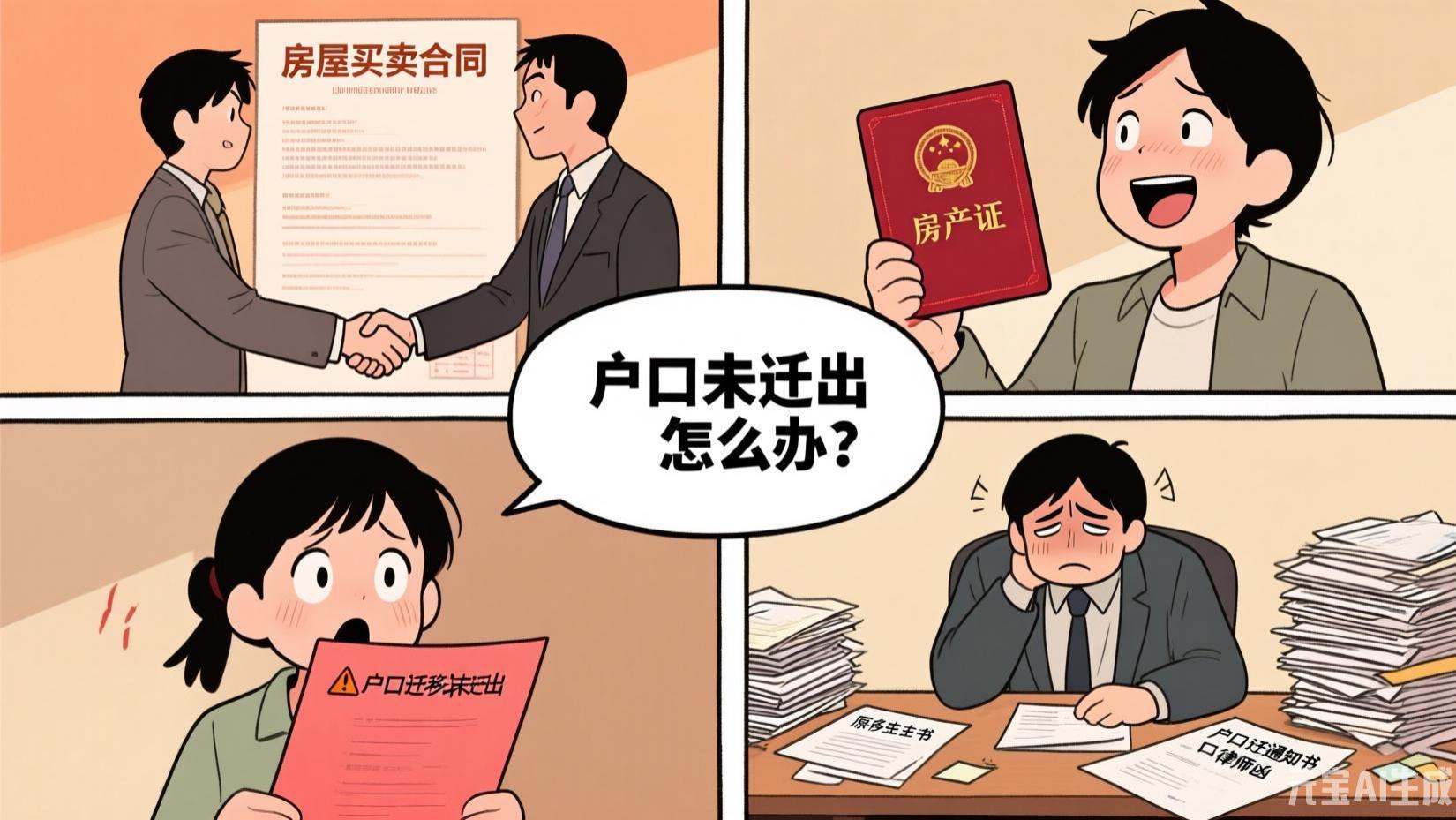 房屋过户后，原房东逾期迁出户口如何承担违约责任？会超期吗？