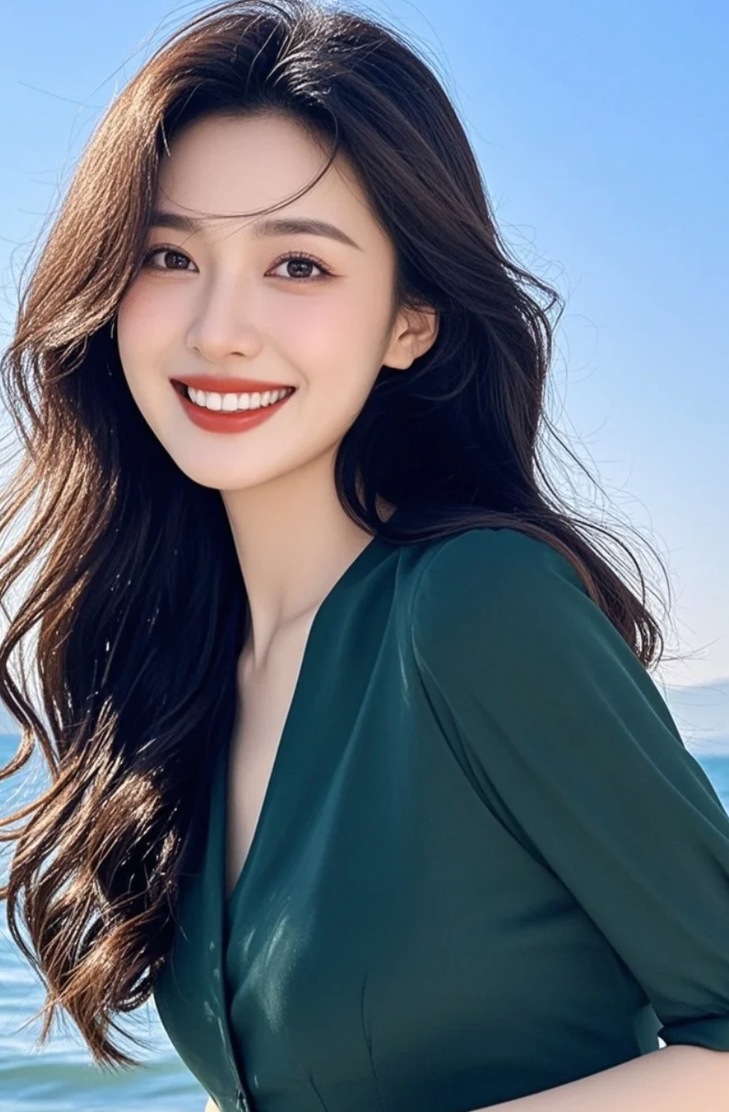 她的笑容很安静，她的存在本身就是一种治愈