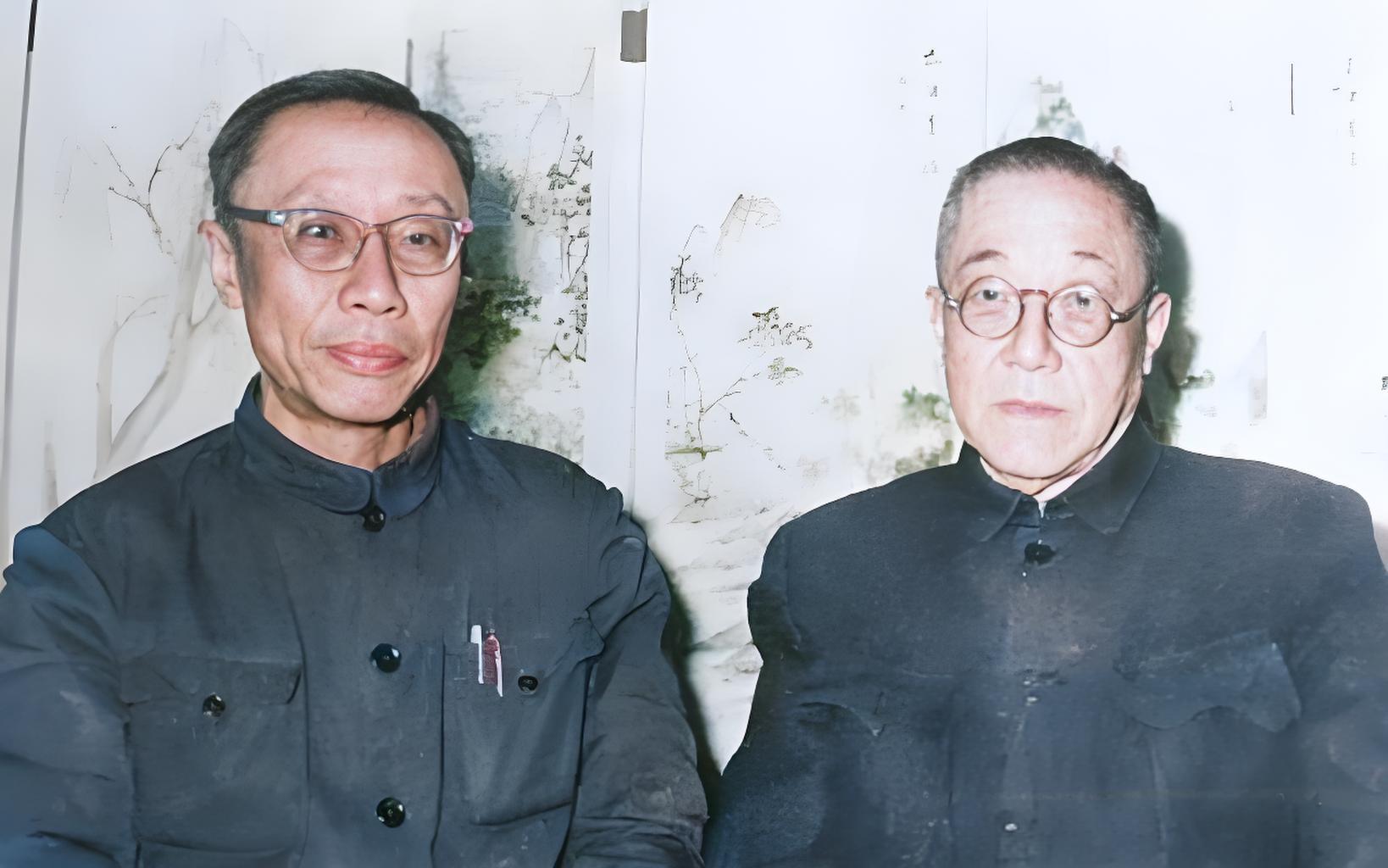 特赦后的溥仪和载涛合影