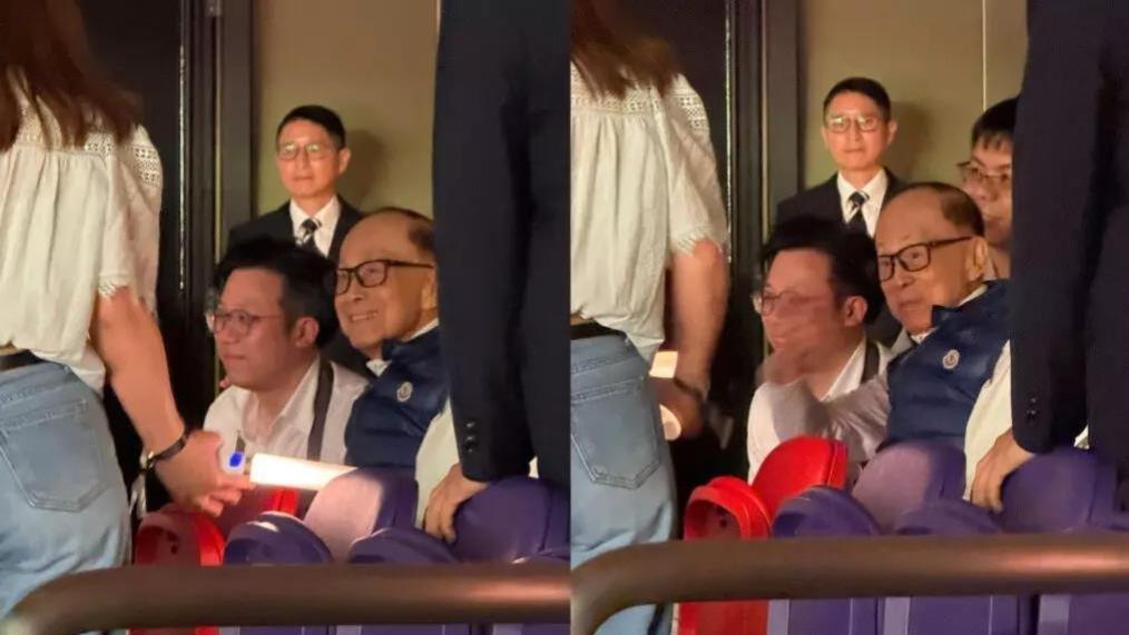 96岁李嘉诚追星五月天，坐轮椅打拍子太嗨了！