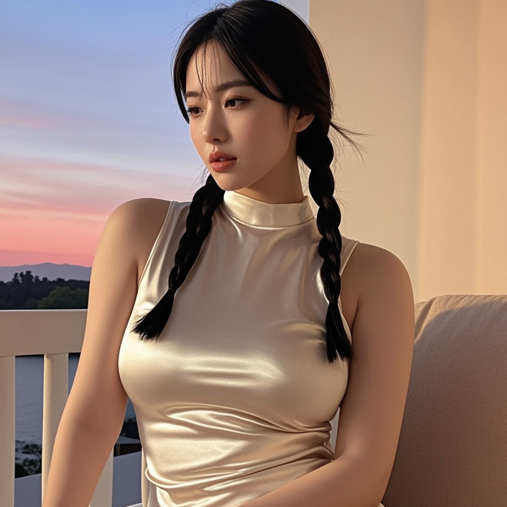 缎面光泽映衬绝美身材 敢不敢直视这诱惑