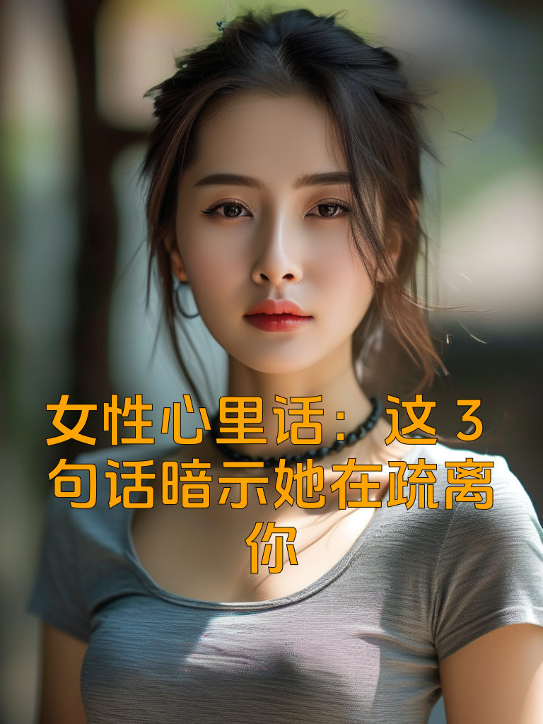女性心里话：这3句话暗示她在疏离你