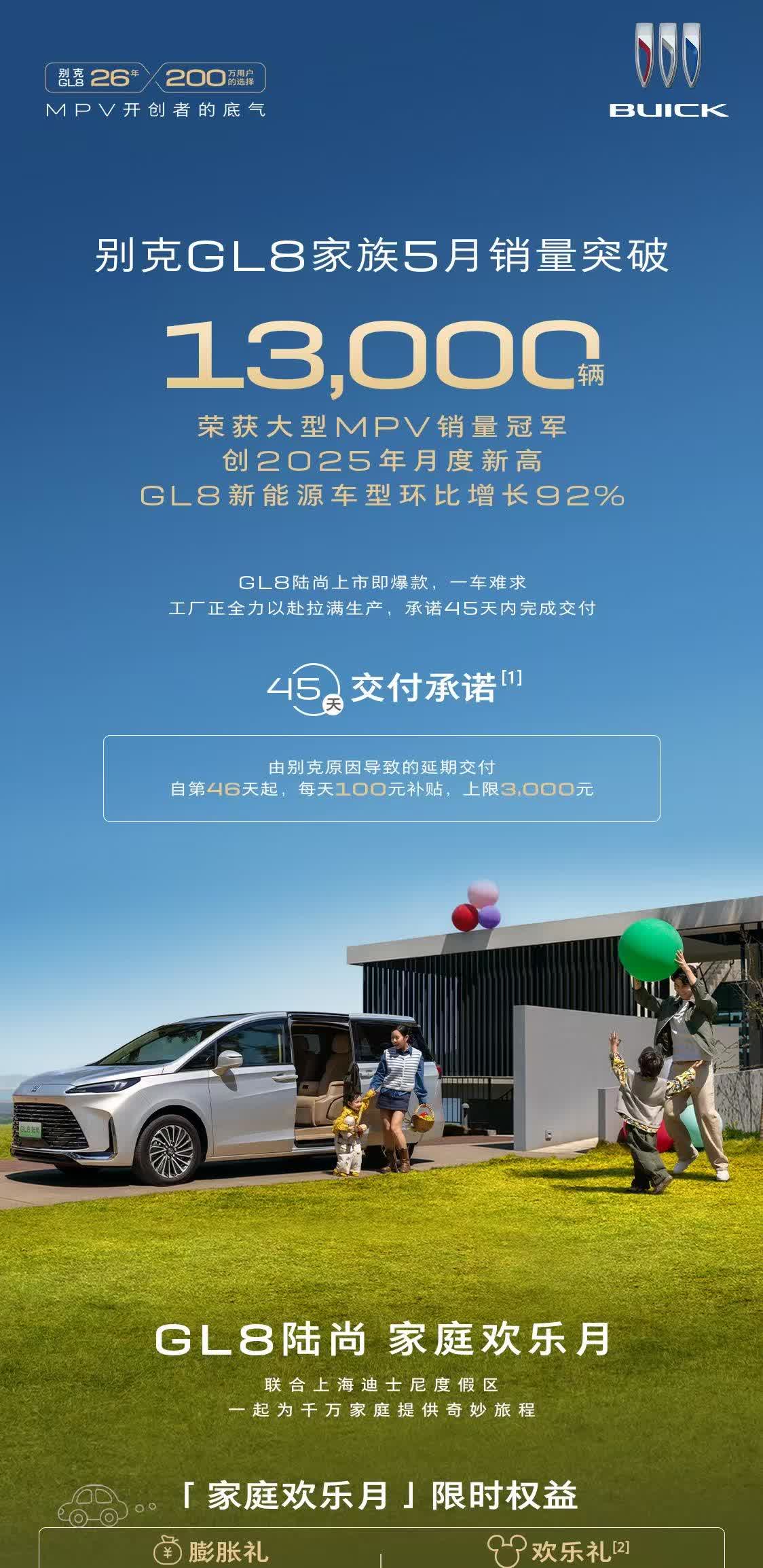 在刚过去的5月，别克GL8家族畅销13,055辆，创2025年月度销量新高，蝉联