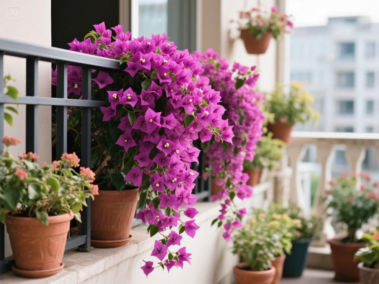 三角梅的可爱之处：能当“爬墙怪”，能当“小盆栽”，造型随便凹！