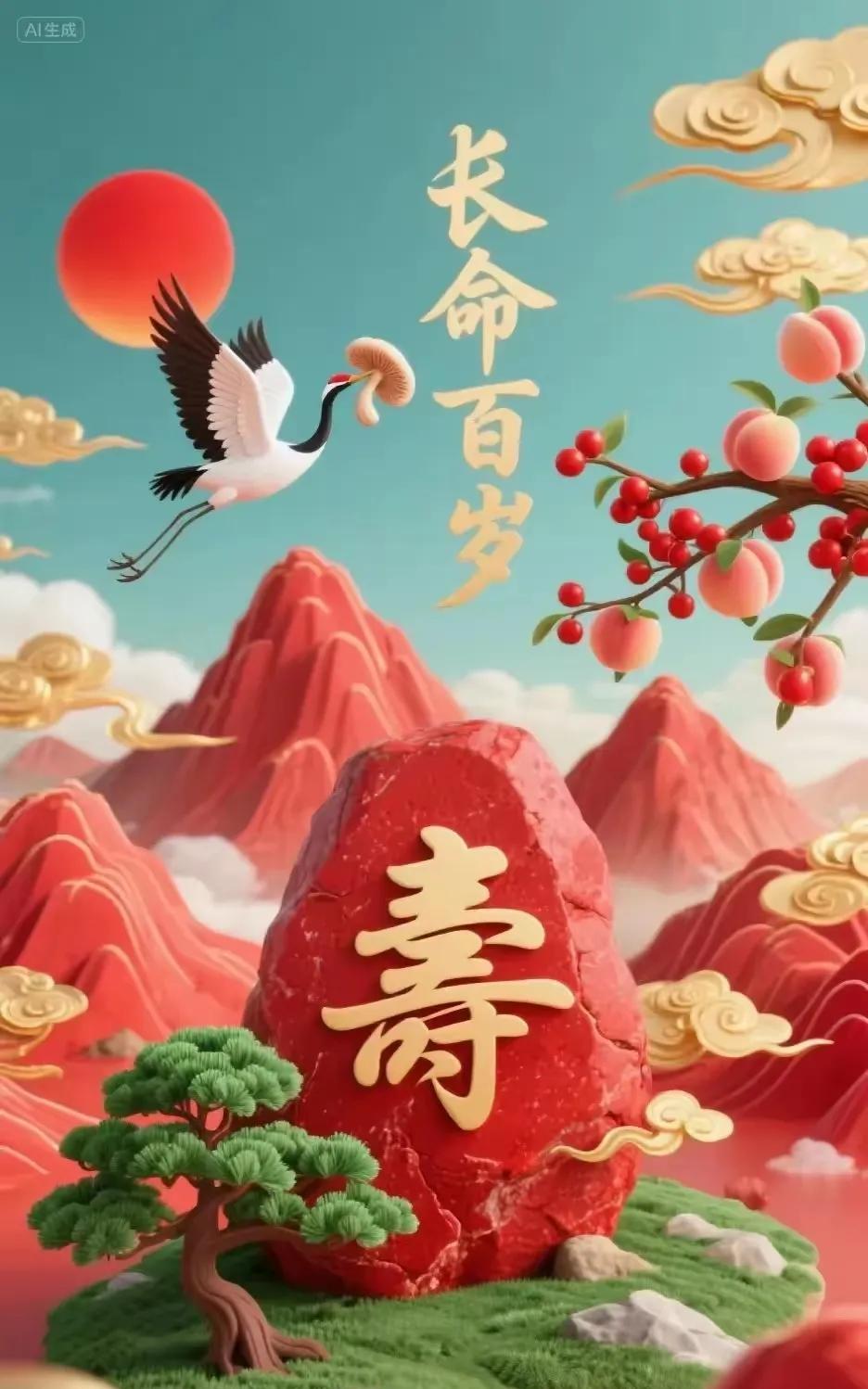 鸿运当头
松鹤延年
长命百岁
