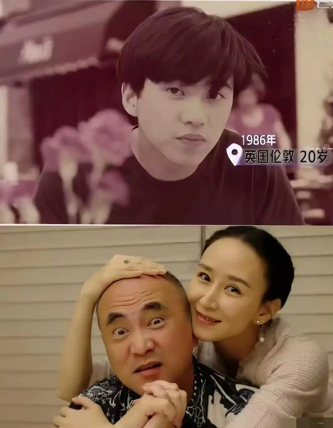 胡静老公年轻时简直吴彦祖啊！
岁月不饶人啊！