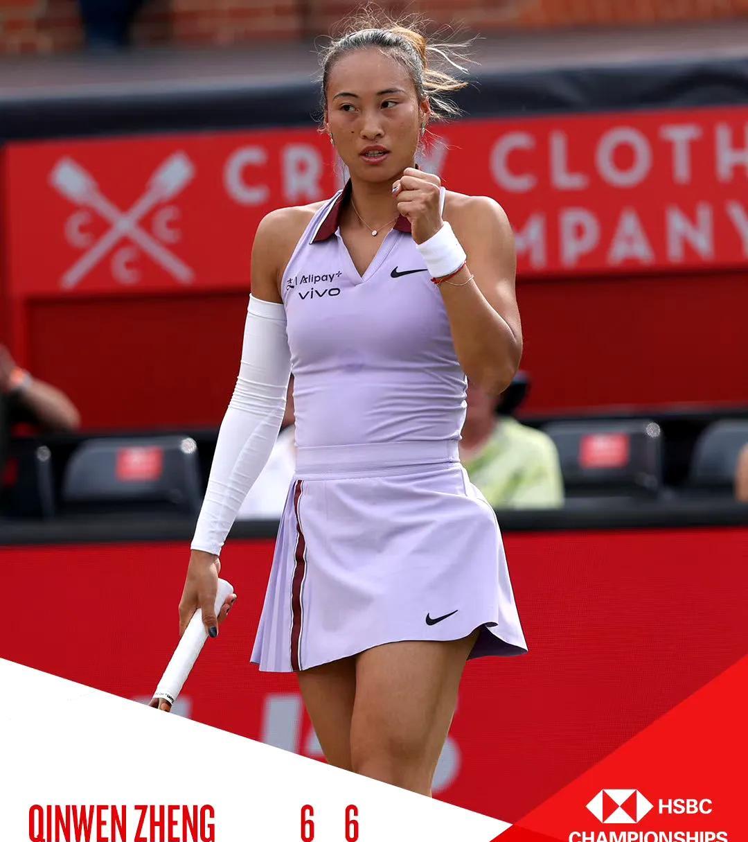 女王杯晋级四强后郑钦文说：我是一个幸运女孩。
WTA500女王杯1/4决赛，郑钦