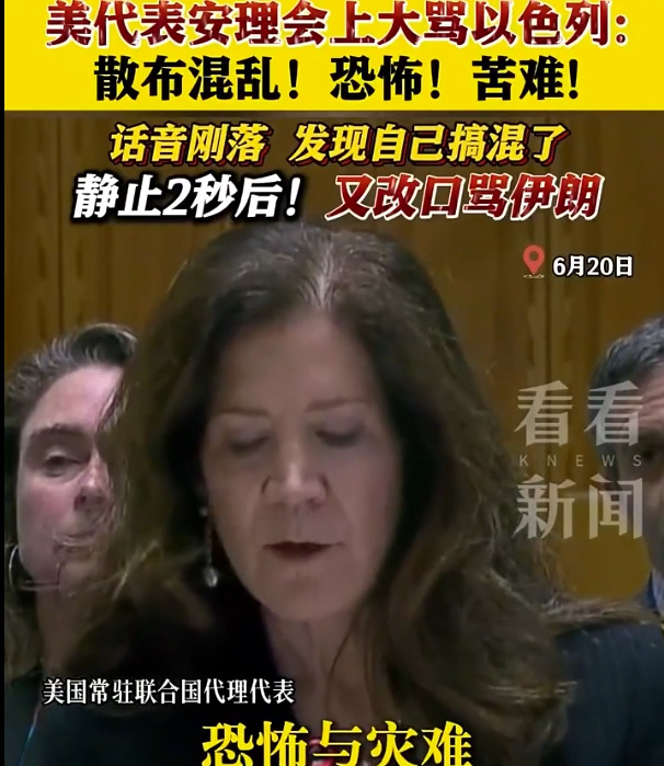 美国代表安理会骂错以色列





---





今天在联合国安理会，发生了