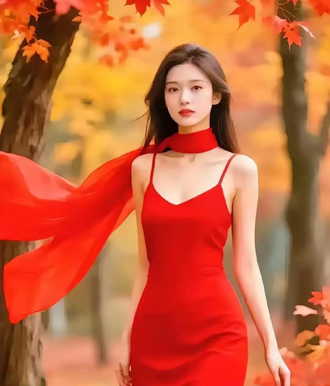金字经·红装佳丽
佳丽红装俏，
端庄颜貌娇。
福运红来喜气飘。
瞧，痴心郎梦遥。