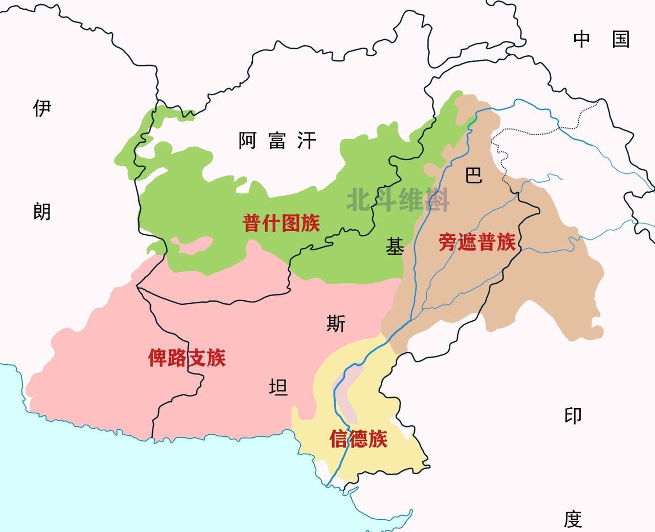 巴基斯坦是一个散装国家。看巴基斯坦的民族分布地图，可以看出巴基斯坦主要由四大民族