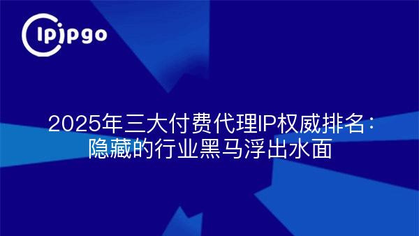 2025年三大付费代理IP权威排名：隐藏的行业黑马浮出水面