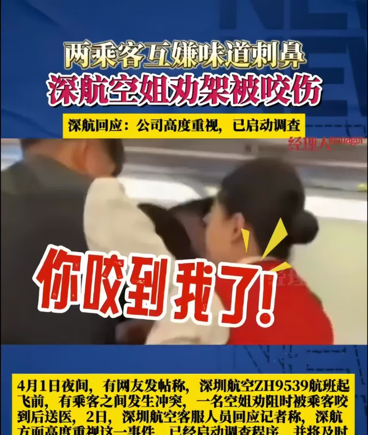 不得不承认，

女人的战斗力是非常强悍的，只因互嫌对方有味，
在飞机上打起