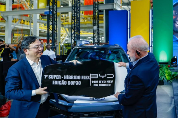 比亚迪第1400万辆新能源车在巴西下线