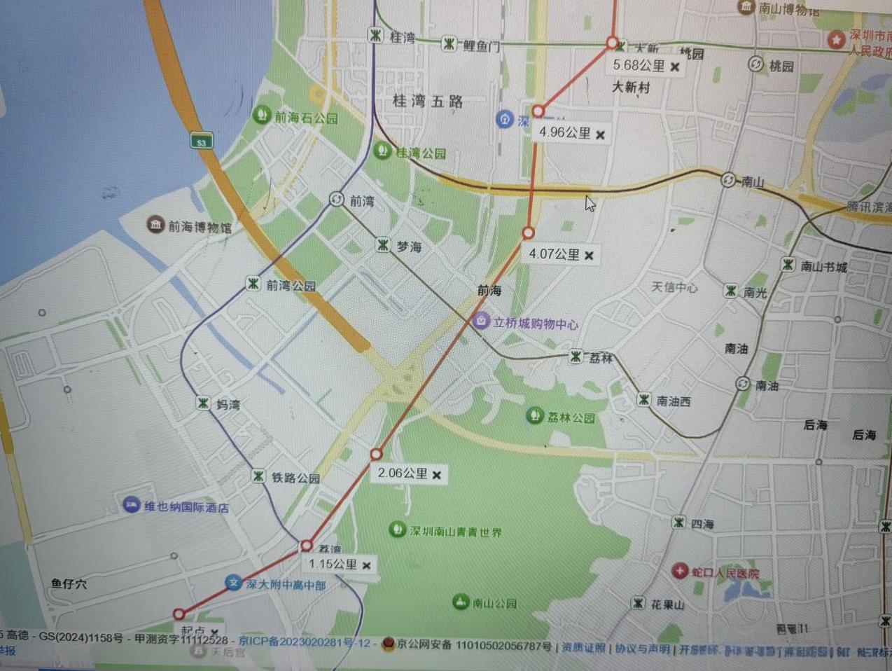 深圳地铁23号线自制规划线路图
线路名称：深圳地铁23号线
起止点：天后宫-黄阁