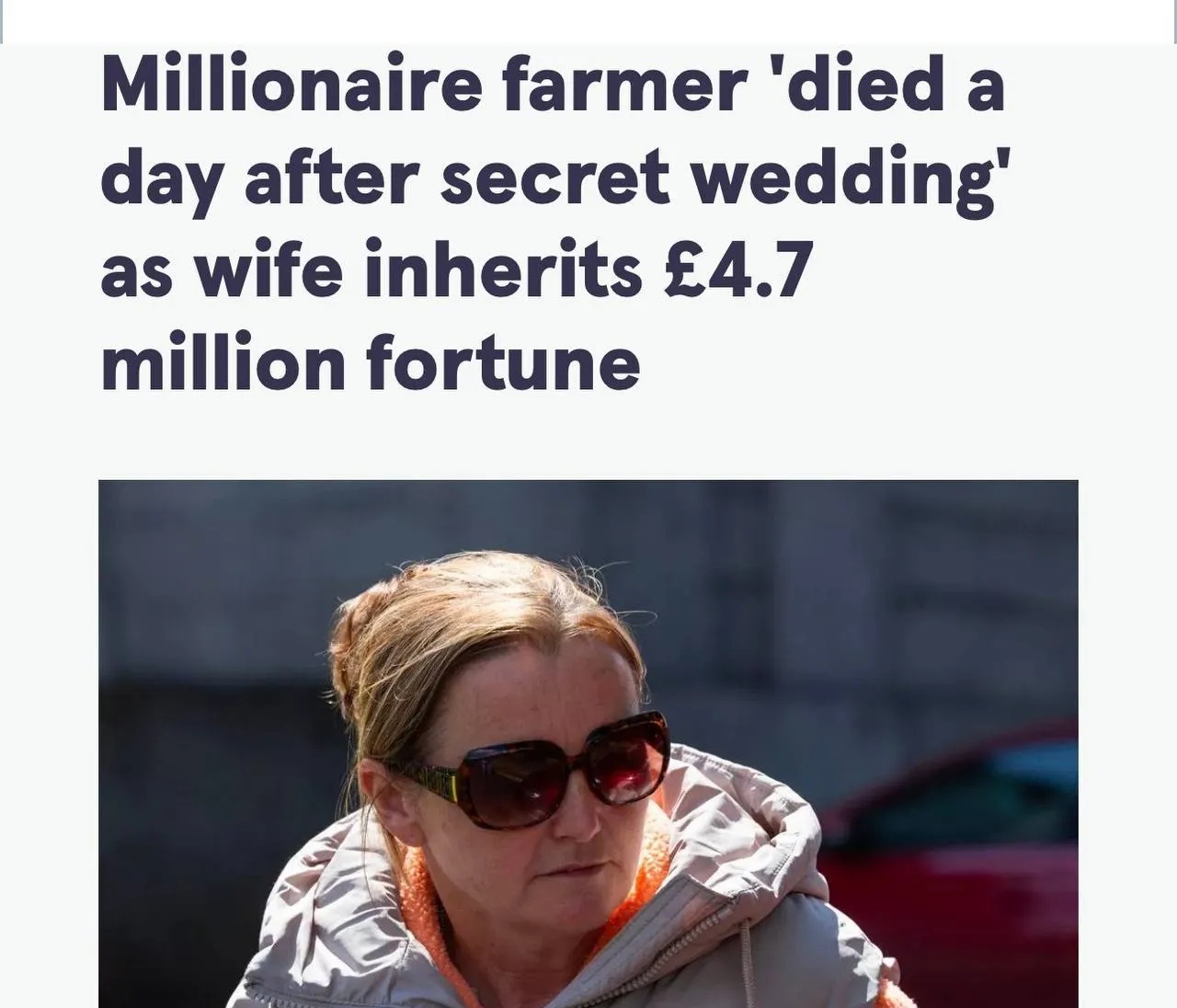 爱尔兰有个75岁的百万富翁，偷偷和49岁的护士莉萨·弗莱厄蒂结婚，结果第二天富翁