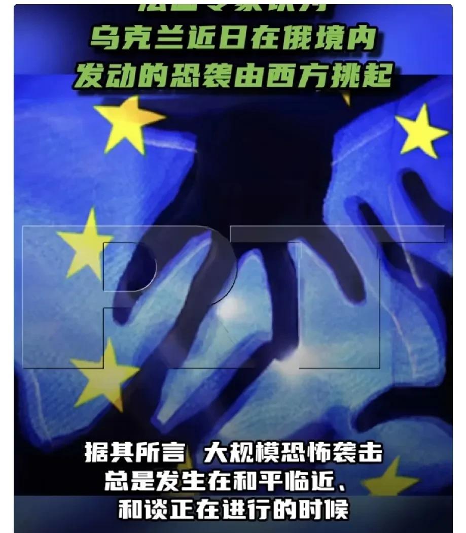 法国地缘政治分析专家弗朗索瓦·马丁表示，乌克兰最近在俄罗斯境内组织的恐怖袭击是由