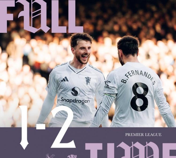 逆转赢球、四轮首胜
英超第13轮一场焦点战，曼联做客挑战水晶宫，上半场约罗送点、