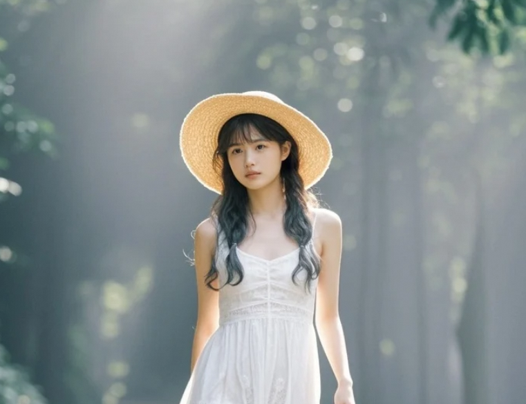 她的眼神里，藏着对未来的无限憧憬。
