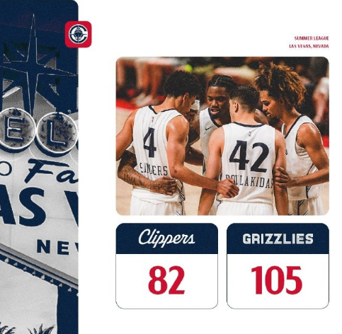 NBA夏季联赛中快船82-105不敌灰熊。这样他们以3胜2负的战绩结束了今年的夏