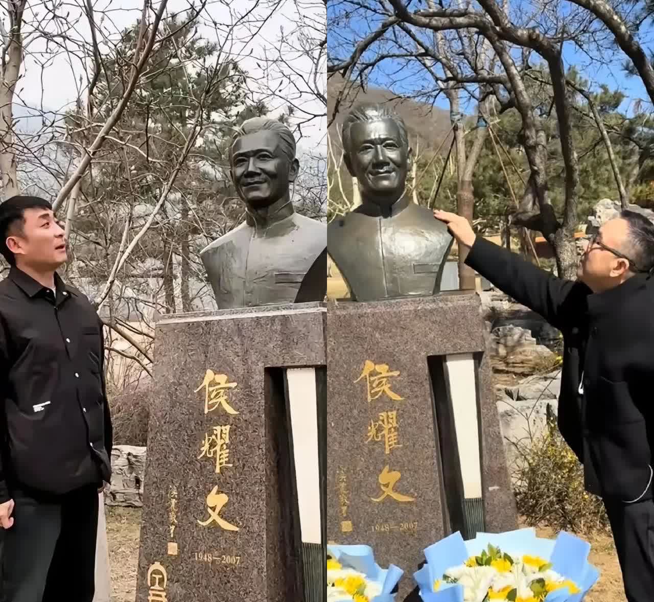 清明节前夕，侯耀文先生的入室关门弟子郭小小来给师父扫墓，杨议先生拜祭完恩师侯宝林