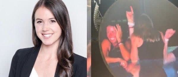 那个尴尬😅的女人是谁？

最近在 Coldplay 演唱会上，一段亲吻镜头